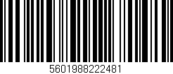 Código de barras (EAN, GTIN, SKU, ISBN): '5601988222481'