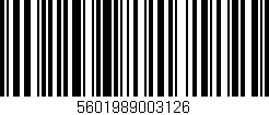 Código de barras (EAN, GTIN, SKU, ISBN): '5601989003126'