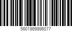 Código de barras (EAN, GTIN, SKU, ISBN): '5601989996077'