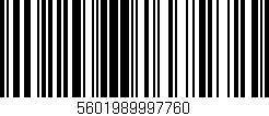 Código de barras (EAN, GTIN, SKU, ISBN): '5601989997760'