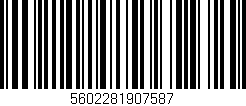 Código de barras (EAN, GTIN, SKU, ISBN): '5602281907587'