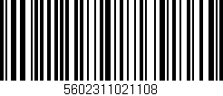 Código de barras (EAN, GTIN, SKU, ISBN): '5602311021108'
