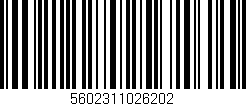 Código de barras (EAN, GTIN, SKU, ISBN): '5602311026202'