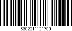 Código de barras (EAN, GTIN, SKU, ISBN): '5602311121709'
