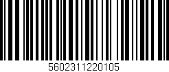 Código de barras (EAN, GTIN, SKU, ISBN): '5602311220105'
