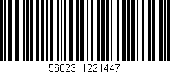 Código de barras (EAN, GTIN, SKU, ISBN): '5602311221447'