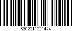 Código de barras (EAN, GTIN, SKU, ISBN): '5602311321444'