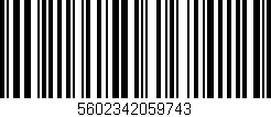 Código de barras (EAN, GTIN, SKU, ISBN): '5602342059743'