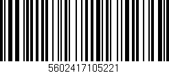 Código de barras (EAN, GTIN, SKU, ISBN): '5602417105221'