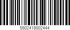 Código de barras (EAN, GTIN, SKU, ISBN): '5602418002444'