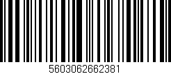 Código de barras (EAN, GTIN, SKU, ISBN): '5603062662381'