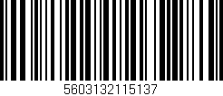 Código de barras (EAN, GTIN, SKU, ISBN): '5603132115137'