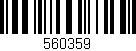 Código de barras (EAN, GTIN, SKU, ISBN): '560359'
