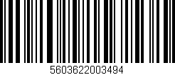 Código de barras (EAN, GTIN, SKU, ISBN): '5603622003494'