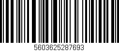 Código de barras (EAN, GTIN, SKU, ISBN): '5603625287693'