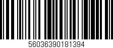 Código de barras (EAN, GTIN, SKU, ISBN): '56036390181394'