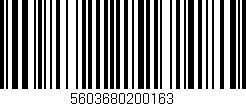 Código de barras (EAN, GTIN, SKU, ISBN): '5603680200163'