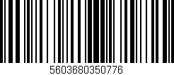 Código de barras (EAN, GTIN, SKU, ISBN): '5603680350776'