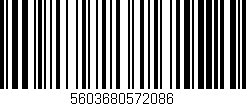 Código de barras (EAN, GTIN, SKU, ISBN): '5603680572086'