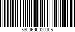 Código de barras (EAN, GTIN, SKU, ISBN): '5603680930305'