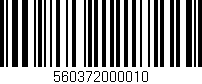 Código de barras (EAN, GTIN, SKU, ISBN): '560372000010'