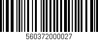 Código de barras (EAN, GTIN, SKU, ISBN): '560372000027'