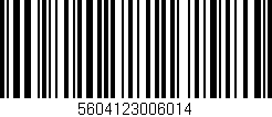 Código de barras (EAN, GTIN, SKU, ISBN): '5604123006014'