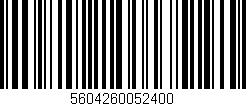 Código de barras (EAN, GTIN, SKU, ISBN): '5604260052400'