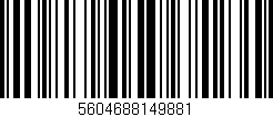 Código de barras (EAN, GTIN, SKU, ISBN): '5604688149881'
