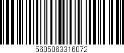 Código de barras (EAN, GTIN, SKU, ISBN): '5605063316072'