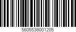 Código de barras (EAN, GTIN, SKU, ISBN): '5605538001205'