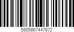 Código de barras (EAN, GTIN, SKU, ISBN): '5605867447972'