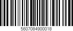 Código de barras (EAN, GTIN, SKU, ISBN): '5607084900018'