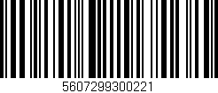 Código de barras (EAN, GTIN, SKU, ISBN): '5607299300221'