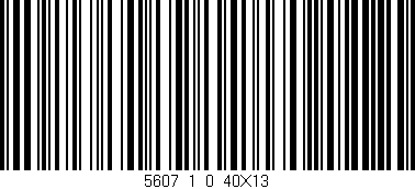 Código de barras (EAN, GTIN, SKU, ISBN): '5607_1_0_40X13'