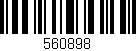Código de barras (EAN, GTIN, SKU, ISBN): '560898'