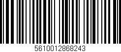 Código de barras (EAN, GTIN, SKU, ISBN): '5610012868243'