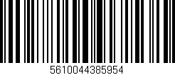 Código de barras (EAN, GTIN, SKU, ISBN): '5610044385954'