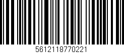 Código de barras (EAN, GTIN, SKU, ISBN): '5612118770221'