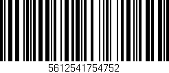 Código de barras (EAN, GTIN, SKU, ISBN): '5612541754752'