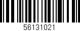 Código de barras (EAN, GTIN, SKU, ISBN): '56131021'