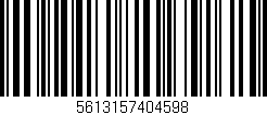 Código de barras (EAN, GTIN, SKU, ISBN): '5613157404598'