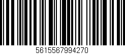 Código de barras (EAN, GTIN, SKU, ISBN): '5615567994270'