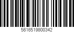 Código de barras (EAN, GTIN, SKU, ISBN): '5616519800342'