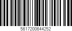 Código de barras (EAN, GTIN, SKU, ISBN): '5617200644252'