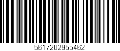 Código de barras (EAN, GTIN, SKU, ISBN): '5617202955462'
