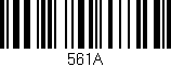 Código de barras (EAN, GTIN, SKU, ISBN): '561A'
