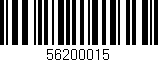Código de barras (EAN, GTIN, SKU, ISBN): '56200015'