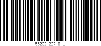 Código de barras (EAN, GTIN, SKU, ISBN): '56232_227_0_U'