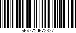 Código de barras (EAN, GTIN, SKU, ISBN): '5647729672337'